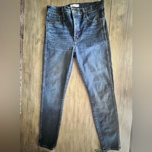 Madewell 10” High-Rise Skinny Jeans Size 30 Dark Wash Stretch Denim Comfort